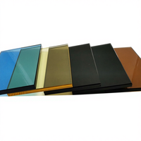 Verre flotté teinté de 3 mm à 12 mm avec des couleurs bronze, gris, vert, bleu, noir en option