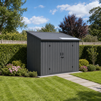Abri préfabriqué à toit plat, structure métallique, panneaux sandwich préfabriqués, abri de jardin avec lucarne