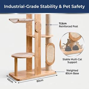 Muebles Adorables <span class=keywords><strong>para</strong></span> Mascotas con Logotipo Personalizado, Torre <span class=keywords><strong>para</strong></span> <span class=keywords><strong>Gatos</strong></span> de Madera Maciza, Estructura KD, Logística Optimizada - Product Image 4