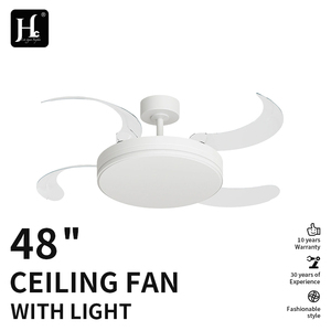 Manufacturer direct sales of 42 inch wooden 4-plate CB CE approved <b>remote</b> <b>control</b> modern invisible LED <b>ceiling</b> fan with <b>light</b> - Product Image 2