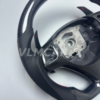 Volant en fibre de carbone personnalisé pour BMW Série E avec palettes de commande pour BMW E90 328i E87 E92 M3 E39 X5 E70 X6 E71 E82