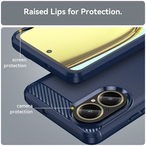 Custodia antiurto per armatura per Realme C67 GT5 C33 Narzo 50i Prime C63 GT 7 NE0 3 <span class=keywords><strong>C21</strong></span> V23 7i C17 C55 <span class=keywords><strong>Cover</strong></span> morbida in Silicone in fibra di carbonio - Product Image 6