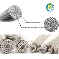 Conductor Sólido ACSR de Alta Resistencia, Cable de Aluminio con Núcleo de Acero, para Líneas de Transmisión Aérea de Alta Tensión, Marca Wolf