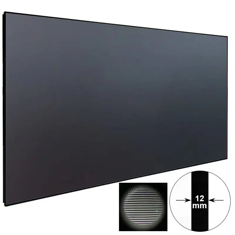 XY Screens 80-120 inch Slim Frame ALR PET Crystal Dark PVC Frame Style Fabric for ultra short throw laser projector Sales Rohs