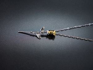 Collana con ciondolo rosa in acciaio al titanio di alta qualità catena maglione catena clavicola hip-hop <span class=keywords><strong>per</strong></span> donna <span class=keywords><strong>uomo</strong></span> regalo di <span class=keywords><strong>san</strong></span> <span class=keywords><strong>valentino</strong></span> - Product Image 2