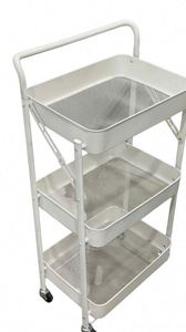 Modern Stainless Steel Foldable Cart Foldable <b>Kitchen</b> Gadgets 3 Layers Sample Available Easy Bulk Order Premium Folding Cart - Product Image 4