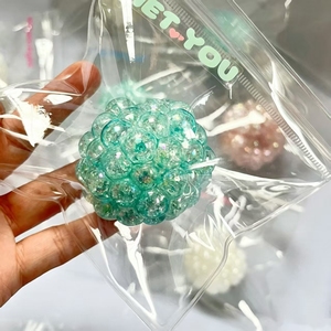 Jouet créatif anti-stress à presser en forme de perle éclatante, jouet sensoriel pour les doigts, perle éclatante faite à la main, cordon de perles - Product Image 2