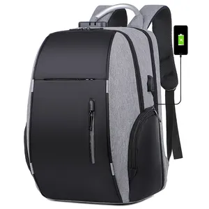 Marksman กระเป๋าคอมพิวเตอร์ USB 15.6นิ้วผู้ชาย,กระเป๋าเป้สะพายหลังสไตล์ใหม่กระเป๋าใส่เล่นกีฬากลางแจ้งมีรหัสผ่านล็อคโลโก้ได้ตามต้องการ