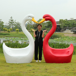 Colorful Fiberglass Swan Bench, <strong>Animal</strong> Shaped Outdoor Seat <strong>for</strong> <strong>Garden</strong>, Park, Commercial Plaza Decoration - Product Image 6