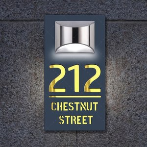 Dropshipping chiếu sáng năng lượng mặt trời địa chỉ mảng bám chiếu sáng đường phố lên doorplate dấu hiệu căn hộ cửa tấm dấu hiệu - Product Image 2
