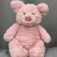 Peluche de cochon texturée rose super douce lavée JC Premium, rembourrée en coton PP, jouet apaisant anti-stress, cadeau d'anniversaire B2B