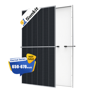 Panel Solar Monocristalino SUNKIT Serie SK SK-650-670M-66H 650W-670W PERC 182mm - Módulo Fotovoltaico Monofacial Industrial y Residencial - Product Image 1