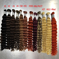 Cheveux humains en vrac à ondulations profondes, extensions de cheveux naturels noirs pour tresses et usage quotidien