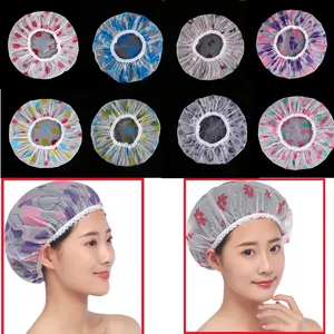 Gorro de ducha reutilizable con banda elástica, gorro de baño impermeable y grueso para mujer, perfecto para peluquería y uso doméstico - Product Image 2