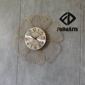 Horloge Murale de Luxe Européenne Personnalisable 50cm, Vente Directe Usine, Design Floral Tendance pour Salon, Simple et Élégante pour Porche, Livraison Directe - Product Image 3