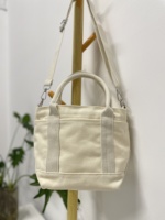 Tas Tote Kasual Sehari-hari dengan Logo Custom, Tas Jinjing Kecil Modis, Tas Organizer Ringan dan Kompak, Tas Duffel dengan Kancing Penutup