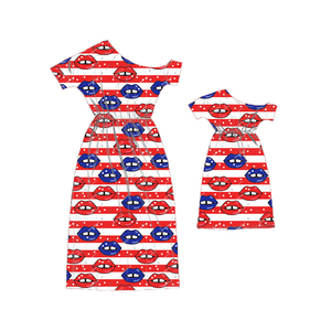 Offre Spéciale 4th <span class=keywords><strong>juillet</strong></span> Mère et <span class=keywords><strong>fille</strong></span> correspondant tenues mère et <span class=keywords><strong>fille</strong></span> robes filles robes d'été en gros prix - Product Image 2