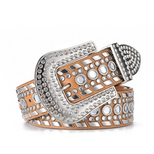 Cinturones <span class=keywords><strong>de</strong></span> Mujer <span class=keywords><strong>con</strong></span> Decoración <span class=keywords><strong>de</strong></span> <span class=keywords><strong>Diamantes</strong></span>, Cinturón Vaquero Occidental <span class=keywords><strong>de</strong></span> <span class=keywords><strong>Diseño</strong></span> Brillante para Hombre, Estilo Clásico Unisex, Moderno para Adultos - Product Image 5