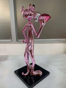 Scultura della <span class=keywords><strong>pantera</strong></span> della statua di animale carino scultura di arte Pop del centro commerciale personalizzato - Product Image 3