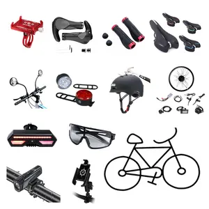 Dropshipping MTB gidon sapları kauçuk pedallar işık telefon tutucu bisiklet lastiği hava pompası bisiklet zili bisiklet parçaları aksesuarları