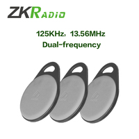 Llavero RFID programable personalizado de 13.56 Mhz y 125 khz con chip TK4100 S50 para control de acceso