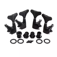 Accordeurs de guitare basse scellés 4R noirs Tuning Pegs Keys Mécaniques pour guitare basse à 4 cordes