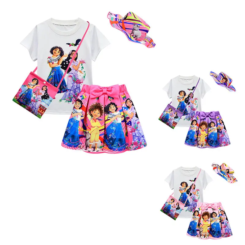 Wholesale little girls clothing summer cute kids clothes 3 piece girls outfit sets children boutique clothes