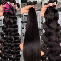 Paquets de cheveux cuticule droits indiens malaisiens 32 34 36 38, 100% 10A, cheveux humains péruviens vierges brésiliens longs de 40 pouces