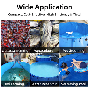 Nouveau produit Étang à poissons pliable <span class=keywords><strong>portable</strong></span> en PVC avec cadre et vanne de vidange pour l'élevage de poissons et le stockage de l'eau - Product Image 6