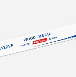 <span class=keywords><strong>Lame</strong></span> de <span class=keywords><strong>scie</strong></span> <span class=keywords><strong>sabre</strong></span> BIM M42 en cobalt de 225 mm (9 pouces) avec revêtement Ti <span class=keywords><strong>pour</strong></span> la coupe du <span class=keywords><strong>bois</strong></span> dur, du métal et des palettes - Product Image 5