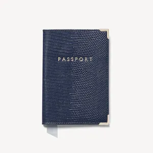 Luxury fabric passport holder with luggage tag set vegan leather passport holder organiser