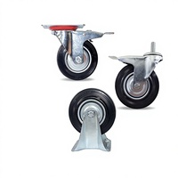 Roue industrielle en caoutchouc de style européen, roulettes pivotantes silencieuses de 10 pouces, spéciales pour les marchés européens et américains