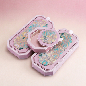 Jinsky Palace Style Jewelry Tray With Lid Luxury Pink <b>Velvet</b> Storage Tray For Jewelry Perfume Cosmetic Display - Product Image 4