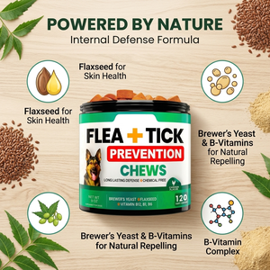 Friandises à mâcher douces <span class=keywords><strong>anti</strong></span>-<span class=keywords><strong>puces</strong></span> et tiques pour chats et chiens – Bouteille de vermifuge oral à base de plantes naturelles et de matières premières végétales – Compléments alimentaires pour animaux de compagnie à la prune - Product Image 3
