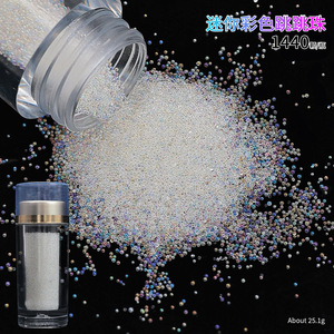 Nueva llegada fácil de aplicar decoraciones de diamantes de imitación para uñas claro Mini 0,1mm cristales de duendecillo de uñas para arte de uñas - Product Image 3