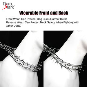 Chaîne de laisse pour chien en fer durable / Collier à pointes pour la sécurité des animaux de compagnie - Product Image 3