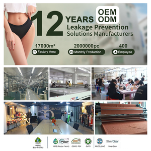 NO PFAS a vita bassa Culotte menstel assorbibort <span class=keywords><strong>Bio</strong></span> protezione completa lavabile in cotone riutilizzabile da donna mutandine per il periodo mestruale - Product Image 2