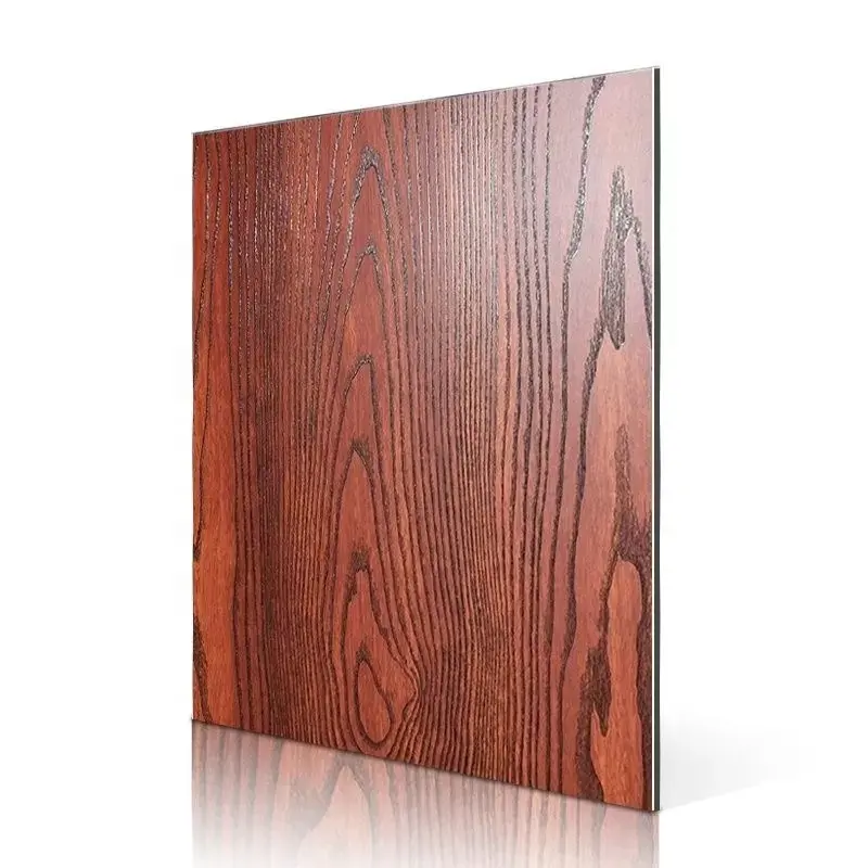 Venta de fábrica Paneles compuestos de aluminio y madera de 3mm Hoja Acp de 4mm Precio de madera Acm para decoración de cocina y pared