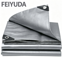 Bâche en PE argentée très résistante, tissu imperméable double face enduit, multi-usages, prix de gros usine