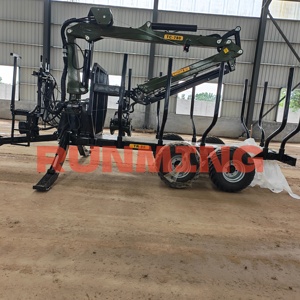 Remorque forestière hydraulique pour <span class=keywords><strong>tracteur</strong></span> Runming, capacité 8 tonnes, avec rotation à 360° °   Grue à grappin rotative - Product Image 3