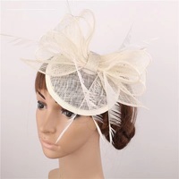 Offre Spéciale Mode Fascinator Kentucky Derby Église Chapeau Sinamay Bandeau De Mariage Chapeau pour Femmes Dames