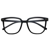 Nouvelles lunettes de lecture à monture carrée noire brillante pour garçons, agrandissement et élargissement, lunettes de lecture anti-lumière bleue pour personnes âgées