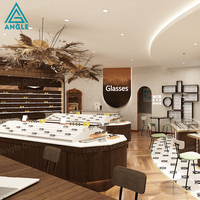 Présentoir à lunettes en bois écologique à grain naturel, vitrine pour lunettes de soleil, décoration intérieure pour boutique de détail, élément LED