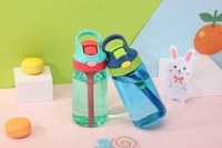 Bouteille d'eau de Sport pour enfants avec logo personnalisé pp5 sans Bpa 450ML bouteille de paille pour boire sans phtalate bouteille de citron tritan pour bébé