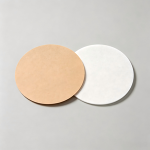 Papier de cuisson rond perforé jetable, double face, enduit de silicone, pour la cuisson à la vapeur des raviolis et des bao - Product Image 2