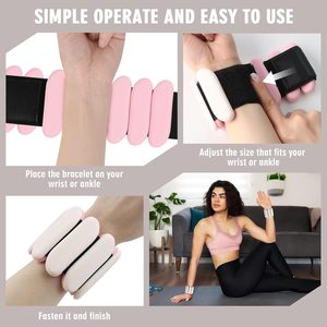 Pesas de Silicona Impermeables <span class=keywords><strong>para</strong></span> Muñecas y Tobillos, Bandas Ajustables con Peso <span class=keywords><strong>para</strong></span> Fitness, Running, Yoga, Pilates y Entrenamiento de Fuerza - Product Image 2