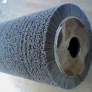 Brosses abrasives de tambour de fil de rouleau de <span class=keywords><strong>brosse</strong></span> industrielle lourde d'usine pour le meulage - Product Image 4