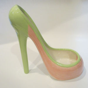 우아한 세라믹 들여다 발가락 신발 와인 병 홀더 와인 애호가를위한 선물 스틸레토 와인 홀더 하이힐 신발 휴대 전화 홀더 - Product Image 4