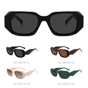 Conchen occhiali da sole moda di alta qualità con montature quadrate in acetato e lenti polarizzate Tac occhiali da sole di lusso per le donne degli uomini