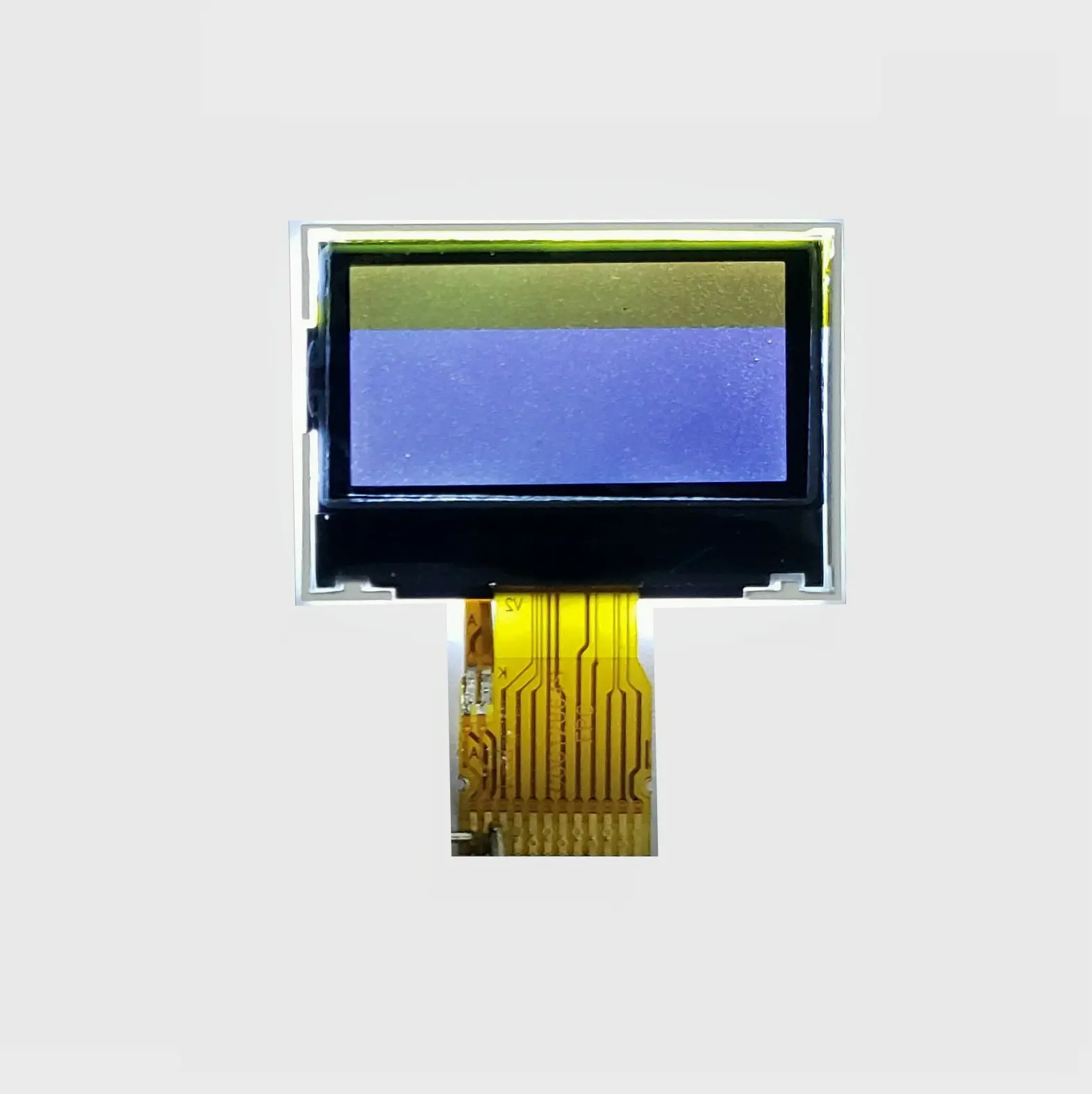 graphic display 128x64 12864 cog lcd 3.3v display screen lcd negative cog i2c DFSTN yellow and blue dual color 12 pin FPC